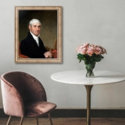 «Portrait of Alexander Townsend, 1809» в интерьере в классическом стиле над креслом