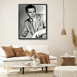 «Sinatra, Frank 5» в интерьере светлой гостиной в стиле ретро
