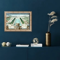 «View of the Barriere Saint-Martin and the Basin of the Canal de l'Ourcq, Paris» в интерьере в классическом стиле в синих тонах