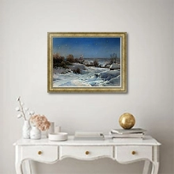 «Украинская ночь. Зима» в интерьере в классическом стиле над столом