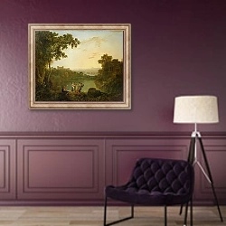 «Apollo and the Seasons» в интерьере в классическом стиле в фиолетовых тонах
