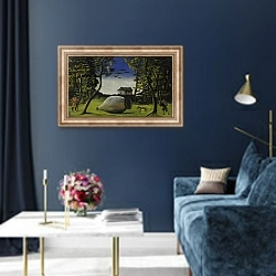 «Большой Марани В Лесу» в интерьере в классическом стиле в синих тонах