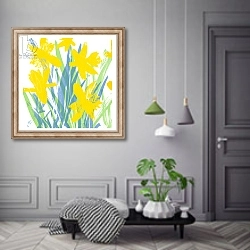 «Spring Daffodils» в интерьере коридора в классическом стиле