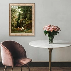 «Landscape near Clifton, c.1822-23» в интерьере в классическом стиле над креслом