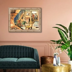 «Brer Rabbit 55» в интерьере классической гостиной над диваном