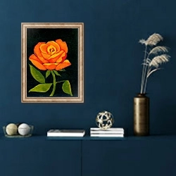 «Orange Rose» в интерьере в классическом стиле в синих тонах