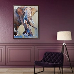 «Big Bull, Suiyan, 2018,» в интерьере в классическом стиле в фиолетовых тонах