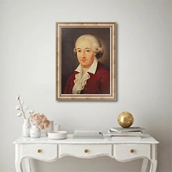 «Portrait of Domenico Cimarosa» в интерьере в классическом стиле над столом