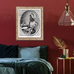 «Portrait of Phillis Wheatley» в интерьере спальни с акцентной стеной