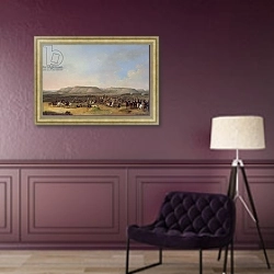 «The Capture of Shumla, 1860» в интерьере в классическом стиле в фиолетовых тонах