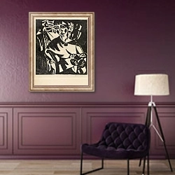 «Woman at the Window» в интерьере в классическом стиле в фиолетовых тонах