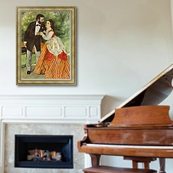 «Портрет супругов Сислей» в интерьере классической гостиной над камином