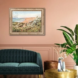 «Seacoast, Selinunte» в интерьере классической гостиной над диваном