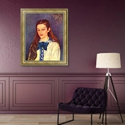 «Портрет Терезы Берар» в интерьере в классическом стиле в фиолетовых тонах