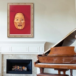 «No theatre mask» в интерьере классической гостиной над камином