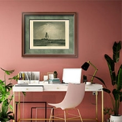 «Гавань Блай Сэнд» в интерьере современного кабинета в розовых тонах