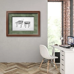 «Карточные столы» в интерьере современного кабинета на стене