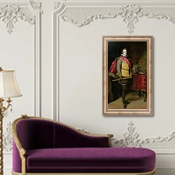 «Portrait of Philip IV of Spain» в интерьере в классическом стиле над банкеткой