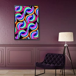 «Rainbow Print» в интерьере в классическом стиле в фиолетовых тонах