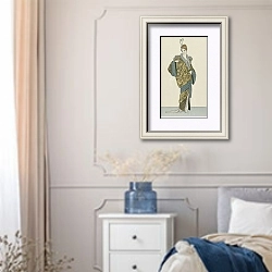 «Manteau du soir» в интерьере спальни в стиле прованс с синими деталями