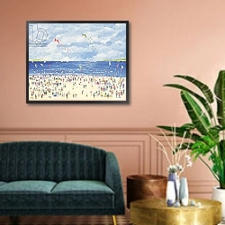 «Cloud Beach» в интерьере классической гостиной над диваном