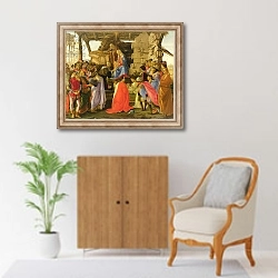«Adoration of the Magi» в интерьере в классическом стиле над комодом