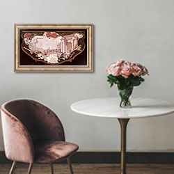 «Pietra dura table top» в интерьере в классическом стиле над креслом