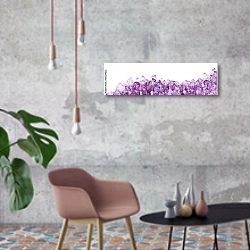 «Светлые кристаллы аметиста» в интерьере в стиле лофт с бетонной стеной