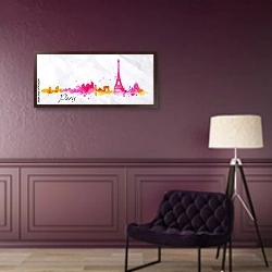 «Париж» в интерьере в классическом стиле в фиолетовых тонах