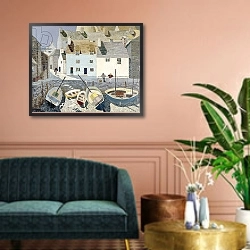 «Polperro» в интерьере классической гостиной над диваном