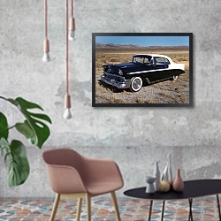 «Chevrolet Bel Air Convertible '1956» в интерьере в стиле лофт с бетонной стеной