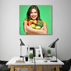 «Любовь к фруктам» в интерьере современного офиса над столами работников