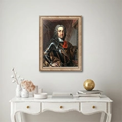 «Charles VI Holy Roman Emperor, father of Empress Maria Theresa of Austria 1762» в интерьере в классическом стиле над столом