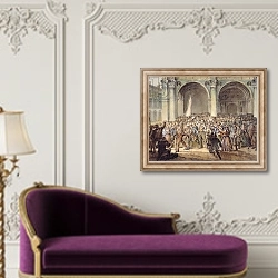 «The Ten days of Brescia, after 1849» в интерьере в классическом стиле над банкеткой