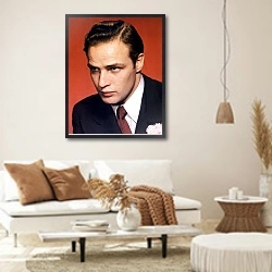 «Brando, Marlon 12» в интерьере светлой гостиной в стиле ретро