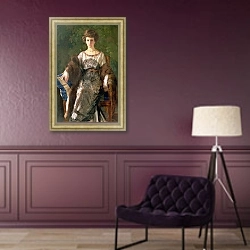 «Portrait of Ewfimia Nosova, 1911» в интерьере в классическом стиле в фиолетовых тонах