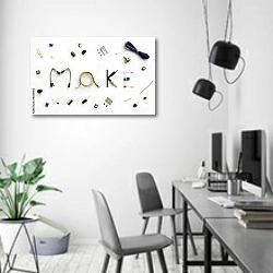 «Электронные элементы для производителей» в интерьере современного офиса в минималистичном стиле
