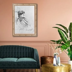 «Portrait of Prince Otto von Bismarck, 1834» в интерьере классической гостиной над диваном