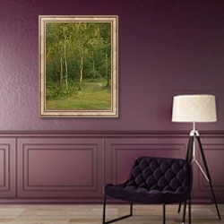 «Wooded Landscape With Little Birches» в интерьере в классическом стиле в фиолетовых тонах