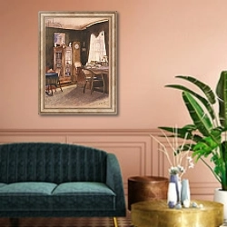«Theodor Fontane's Study» в интерьере классической гостиной над диваном
