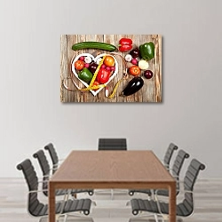 «Овощная диета» в интерьере конференц-зала над столом для переговоров