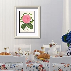 «Camellia Vicomte de Nieuland» в интерьере столовой в стиле прованс над столом