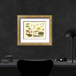 «Entwickelungsgeschichte I» в интерьере кабинета в черном цвете