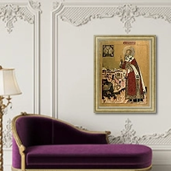 «Pope Klemens with scenes from his life» в интерьере в классическом стиле над банкеткой
