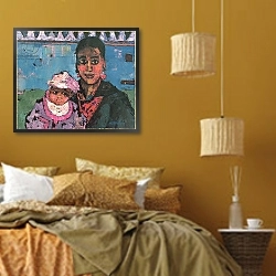 «Spanish Mother» в интерьере спальни  в этническом стиле в желтых тонах