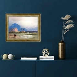 «Побережье у Аю-Дага» в интерьере в классическом стиле в синих тонах