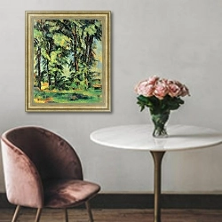 «Высокие деревья в Жа де Буффан» в интерьере в классическом стиле над креслом