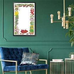 «August, 1993 2» в интерьере в классическом стиле с зеленой стеной