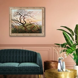 «The Tree of Crows, 1822» в интерьере классической гостиной над диваном