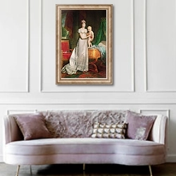 «Marie Louise and the King of Rome» в интерьере гостиной в классическом стиле над диваном